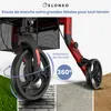 ELONEO 2in1 Rollstuhl Rollator faltbar und leicht mit Sitz, Produktbild-Vorschau 15