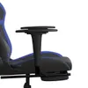 vidaXL Chaise de jeu avec repose-pieds Noir et bleu Voir les images du produit 11