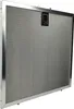 A metal range hood filter with a silver mesh and a black handle. Produktbild-Vorschau