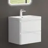 doporro Meuble sous-vasque meuble bas mural avec lavabo en Voir les images du produit 4