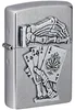 ZIPPO - Emblém ruky mrtvého muže - Stříbrný chromovaný Náhled obrázku produktu 2