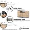 STIV Möbel | Commode 140x35x80 cm Chêne Sonoma / Chêne Voir les images du produit 4