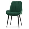A green upholstered chair with black legs, presented on a white background. Produktbild-Vorschau