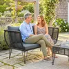 Gartensofa mit Kissen 2-Sitzer Sofa Outdoor Balkon Sofa Produktbild-Vorschau 8