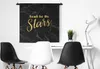 MuchoWow® Wandteppich Wandbehang Zitat - Sterne - Gold - Produktbild-Vorschau 3