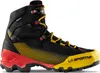 Schwarze und gelbe Bergschuhe "Aequilibrium ST GTX" von La Sportiva mit griffiger Sohle und Schnürsystem. Podgląd zdjęcia produktu