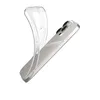 A clear phone case is shown on a white background, with a phone partially inserted into it. Produktbild-Vorschau