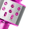 A close-up view of the control panel of a pink karaoke microphone. Produktbild-Vorschau