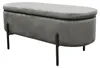 byLIVING Bank NOVA / Samt grau / Metall schwarz Produktbild-Vorschau 1