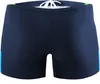 A studio shot of men's swim shorts. Podgląd zdjęcia produktu