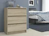 A bedroom scene with a dresser and a bed. Anteprima dell’immagine prodotto