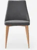 Stuhl gepolstert modern aus Stoff für Esszimmer und Küche Produktbild-Vorschau 3