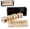 Würfel Countdown Kalender Holz Natur Schwarz Holzkalender Produktbild-Vorschau 1