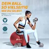 TRESKO Gymnastikball (Rot, 55cm) mit Pumpe Fitnessball Produktbild-Vorschau 6