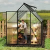XMTECH hliníkový skleník 6.12² 340×180×195 cm cm včetně Náhled obrázku produktu 9