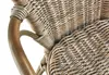 A close-up view of the woven rattan material of a chair. Podgląd zdjęcia produktu