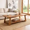 Salontafel van massief hout, 140 cm breed, bijzettafel met Productafbeelding-voorbeeld 6