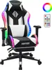 A gaming chair with LED lights and a remote control. Podgląd zdjęcia produktu