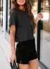 Crop-Top für Damen, Rundhalsausschnitt, lockere Passform, Produktbild-Vorschau 2