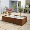 osoltus Pflanzkübel Hochbeet 200x100x43cm Corten-Stahl Produktbild-Vorschau 2