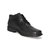 A black leather boot on a white background. Podgląd zdjęcia produktu