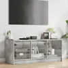 TV-Schrank mit Glastüren Betongrau 102x37x42 cm Produktbild-Vorschau 3