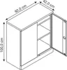 Gürkan Stahlschrank 109941 lichtgrau 92,0 x 42,0 x 100,0 Produktbild-Vorschau 8