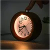 Holzwecker Rund, 1 Stück, Digitale Anzeige Mit Nachtlicht, Produktbild-Vorschau 2