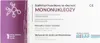 The image shows the retail packaging of a rapid cassette test for the detection of mononucleosis. Produktbild-Vorschau
