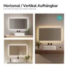 EMKE LED Badspiegel mit Beleuchtung 100X60 cm Antibeschlag, Produktbild-Vorschau 5
