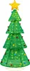 A lit-up artificial Christmas tree with colorful ornaments and a star on top. Náhled obrázku produktu