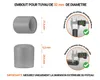 Kappen für Rundrohre 32 mm Grau 5 Stück Stuhlbeinkappe Produktbild-Vorschau 2