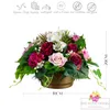 Grabtopf mit künstlichen Rosen in Pink Rosa 30cm breit | Produktbild-Vorschau 2
