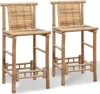 vidaXL Barhocker 2 Stk. Bambus Produktbild-Vorschau 4