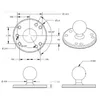 RAM Mounts Basisplatte rund AMPS B-Kugel 1' Produktbild-Vorschau 3