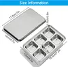 2er Pack Eiswürfelform Edelstahl 6 Fach Stapelbar Deckel Produktbild-Vorschau 2