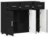 vidaXL Sideboard FLORIN 88,5 x 30,5 x 73 cm Schwarz Produktbild-Vorschau 5