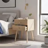 Nočný stolík Relaxdays, s reliéfnou štruktúrou, 2 zásuvky, Náhľad obrázku produktu 5