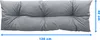 A gray cushion for a garden sofa or pallet sofa, with dimensions indicated. Náhled obrázku produktu