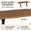 Table rectangulaire pour 4 à 6 personnes, table de salle à Voir les images du produit 5