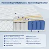 Cross-section diagram of a mattress with labeled layers and components. Voir les images du produit