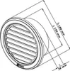 Grille d'aération ronde avec filet NVM, Ø 150 mm, acier Voir les images du produit 4