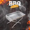 Klappbarer tragbarer Holzkohlegrill BBQ aus Stahl Garten Produktbild-Vorschau 4