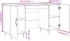 vidaXL Schreibtisch Betongrau 140x50x75 cm Holzwerkstoff Produktbild-Vorschau 8