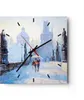 Wanduhr - Quadrat - Glasuhr - Brücke Stadt Prag - 30x30cm - Produktbild-Vorschau 1