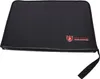 A black fireproof document bag with a red logo on the right side. Produktbild-Vorschau