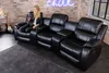 3er Kinosessel HOLLYWOOD schwarz mit Cupholder Produktbild-Vorschau 3