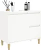 Badschrank Weiß 65x33x60 cm Holzwerkstoff Produktbild-Vorschau 4