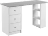 A white and light gray desk with drawers and shelves, shown against a white background. Náhľad obrázku produktu