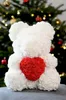 Cremefarbener Teddybär mit rotem Herz - 40 cm + Produktbild-Vorschau 12